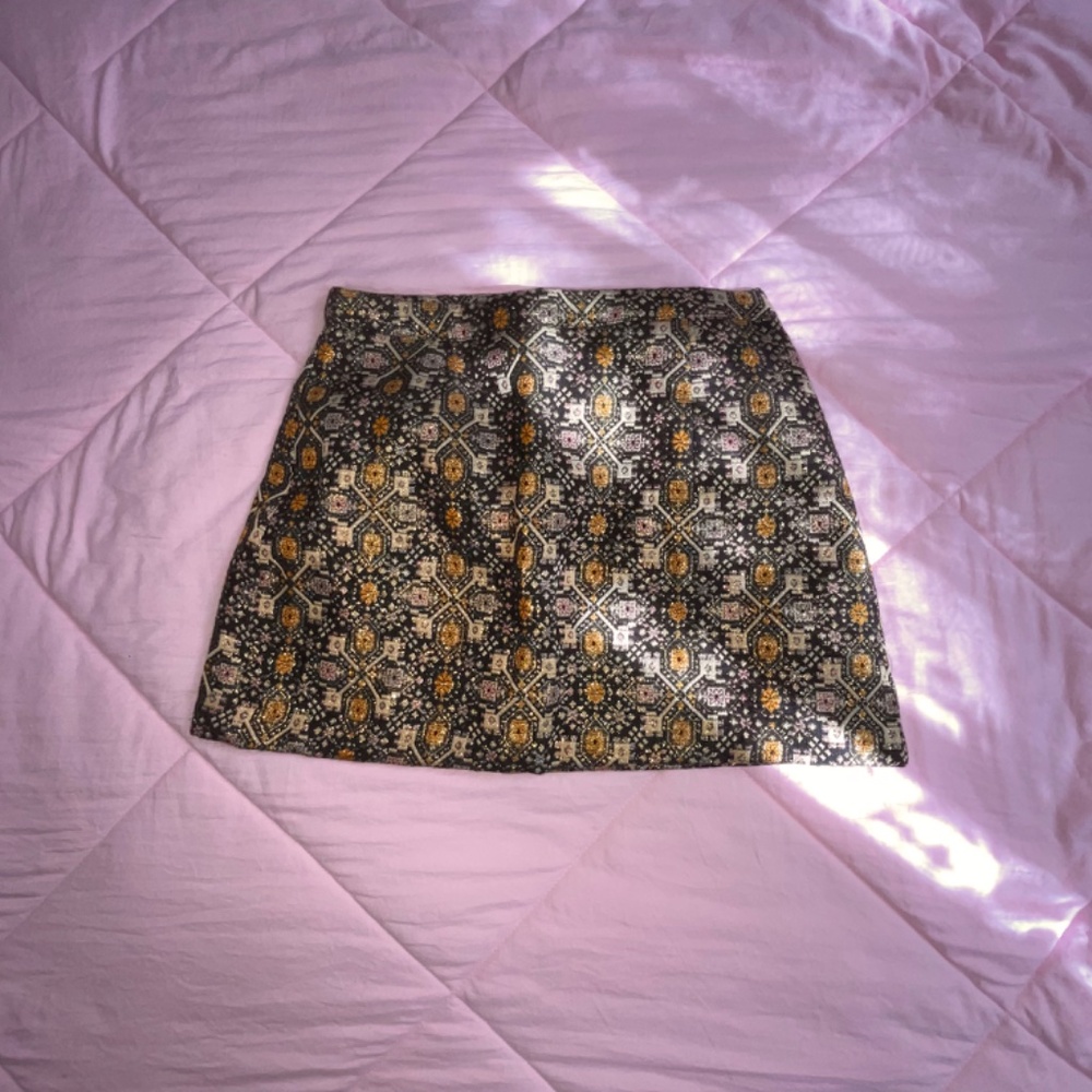 Y2K Brown Geometric Style  Mini Skirt
